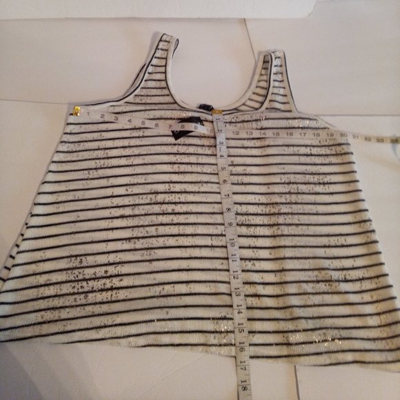 Fang silver splatter knit tank top sz XL NWT - Picture 7 of 7